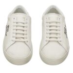 SAINT LAURENT COURT CLASSIC SL/06 EMBROIDERED SNEAKERS IN CANVAS AND LEATHER