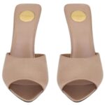 SAINT LAURENT ROMY MULES IN SATIN CREPE