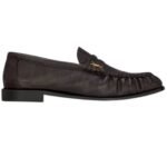 SAINT LAURENT LE LOAFER PENNY SLIPPERS IN EEL