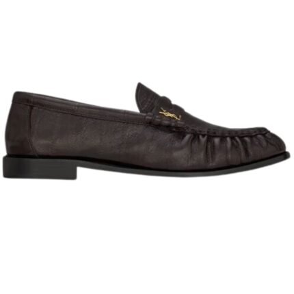 SAINT LAURENT LE LOAFER PENNY SLIPPERS IN EEL