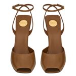SAINT LAURENT LA SCANDALE SANDALS IN SMOOTH LEATHER