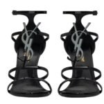 SAINT LAURENT CASSANDRA SANDALS IN PATENT LEATHER