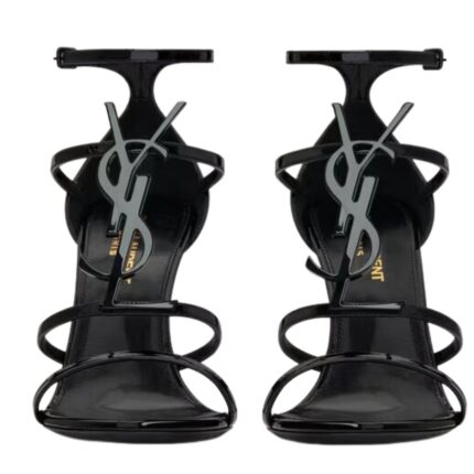 SAINT LAURENT CASSANDRA SANDALS IN PATENT LEATHER