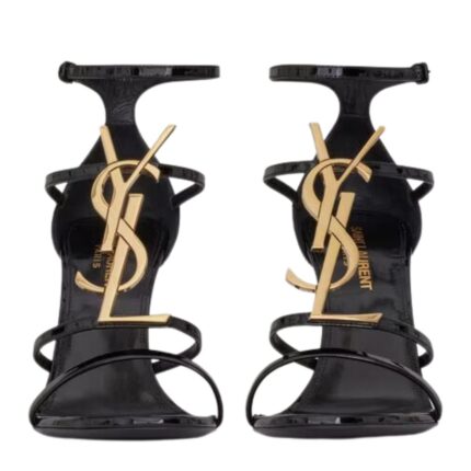 SAINT LAURENT CASSANDRA SANDALS IN PATENT LEATHER