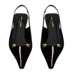 SAINT LAURENT CARINE SLINGBACK PUMPS IN PATENT LEATHER