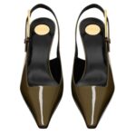 SAINT LAURENT LEE SLINGBACK PUMPS IN PATENT LEATHER