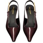 SAINT LAURENT LEE SLINGBACK PUMPS IN PATENT LEATHER