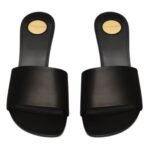 SAINT LAURENT LODGE MULES IN SMOOTH LEATHER