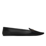 SAINT LAURENT POPPY BALLERINAS IN SMOOTH LEATHER