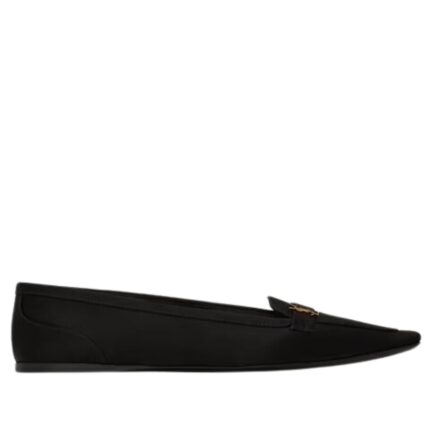 SAINT LAURENT POPPY BALLERINAS IN SATIN CREPE