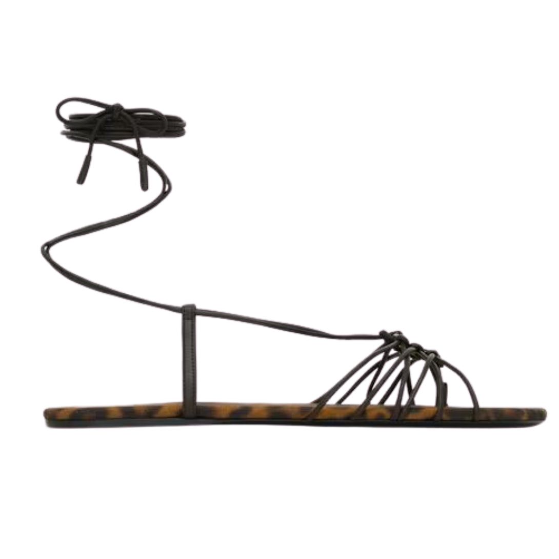 2 SAINT LAURENT BABYLONE SANDALS IN SMOOTH LEATHER