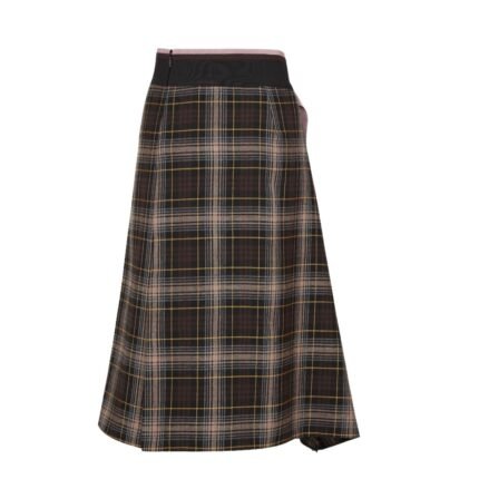 FENDI BROWN TARTAN SKIRT