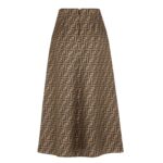 FENDI BROWN FF TWILL SKIRT