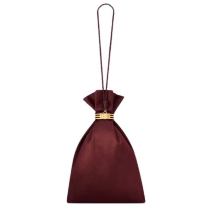 SAINT LAURENT EVENING POUCH IN SATIN