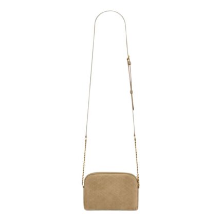 SAINT LAURENT GABY ZIPPED POUCH IN QUILTED SUEDE