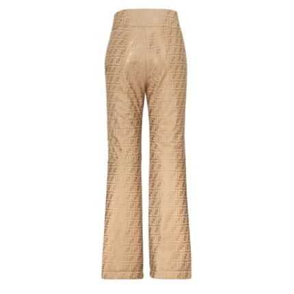 FENDI SKI PANTS BEIGE FF NYLON