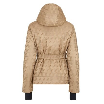 FENDI SKI JACKET BEIGE FF NYLON