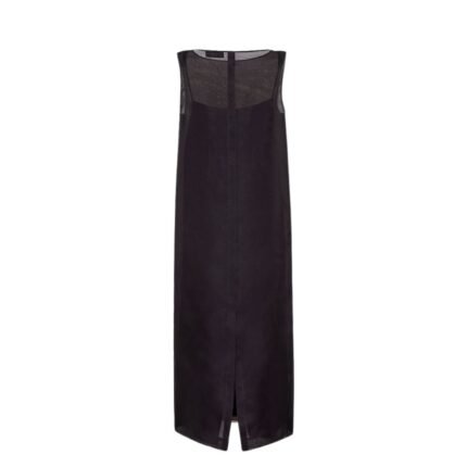 FENDI DRESS DARK PURPLE ORGANZA