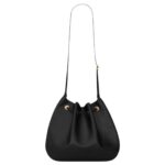 SAINT LAURENT PARIS VII LARGE FLAT HOBO BAG IN SMOOTH LEATHER
