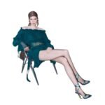 SAINT LAURENT WRAP SKIRT IN SILK CREPE MUSLIN