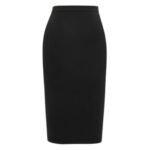 SAINT LAURENT PENCIL SKIRT IN RIBBED WOOL