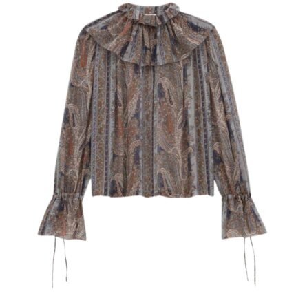 SAINT LAURENT BLOUSE IN PAISLEY SILK GEORGETTE