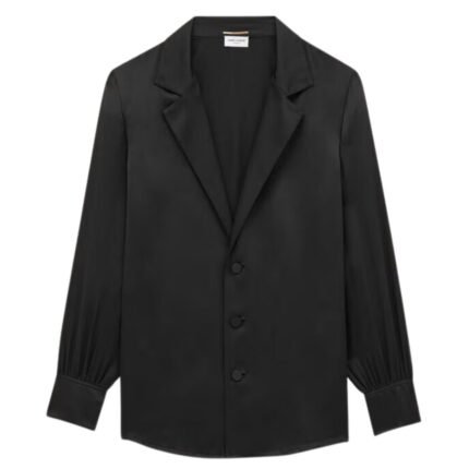 SAINT LAURENT PAJAMA SHIRT IN SILK SATIN CREPE