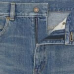 SAINT LAURENT 70S JEANS IN AUTHENTIC MEDIUM BLUE DENIM