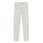 SAINT LAURENT SLIM FIT JEANS IN CHALK WHITE DENIM