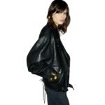 SAINT LAURENT BIKER JACKET IN GRAINED LAMBSKIN