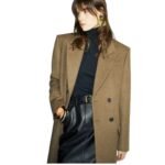 SAINT LAURENT LONG COAT IN CASHMERE AND WOOL FELT