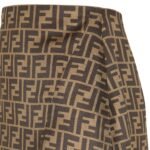 FENDI BROWN FF TWILL SKIRT