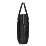 SAINT LAURENT DUFFLE BRIEFCASE BAG IN CROCODILE EMBOSSED MATTE LEATHER