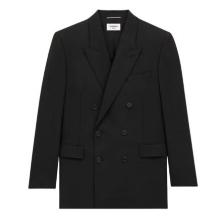 SAINT LAURENT JACKET IN WOOL CHINÉ