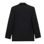 SAINT LAURENT TUXEDO JACKET IN GRAIN DE POUDRE