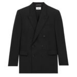 SAINT LAURENT JACKET IN WOOL CHINÉ
