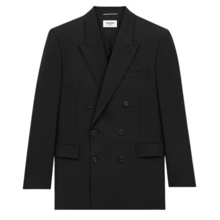 SAINT LAURENT JACKET IN WOOL CHINÉ
