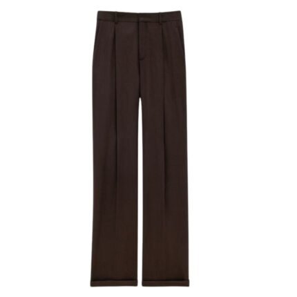 SAINT LAURENT 90S PANTS IN CASHMERE FLANNEL