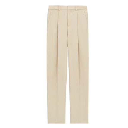 SAINT LAURENT HIGH-WAISTED PANTS IN LIGHT WOOL