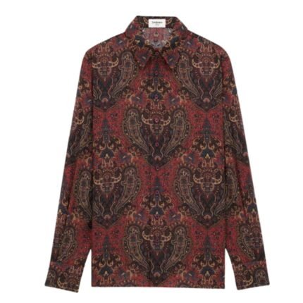 SAINT LAURENT SHIRT IN PAISLEY SILK CREPON