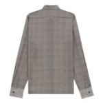 SAINT LAURENT SHIRT IN PRINCE OF WALES SILK CHARMEUSE