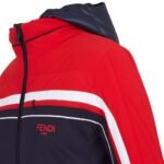 FENDI SKI JACKET BLUE TECHNICAL FABRIC JACKET
