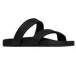 SAINT LAURENT NICHOLS SLIDES IN SMOOTH LEATHER