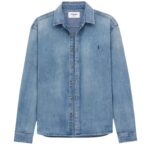 SAINT LAURENT CASSANDRE SHIRT IN DAY BLUE DENIM