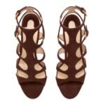 TOM FORD SUEDE LEATHER PARADIS SANDAL DARK WHISKY