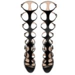 TOM FORD PRINTED TEJUS PARADIS KNEE HIGH SANDAL BLACK