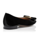 TOM FORD LEATHER AND GROS GRAIN AUDREY BALLERINA FLAT