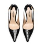 TOM FORD STAMPED CROCODILE LEATHER ANGELINA SLINGBACK