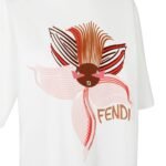 FENDI LUNAR NEW YEAR WHITE JERSEY T-SHIRT