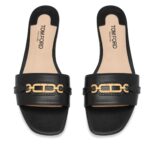 TOM FORD LEATHER WHITNEY SLIDE BLACK